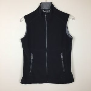 REI Women's Black Fleece Zip Front Vest Size S